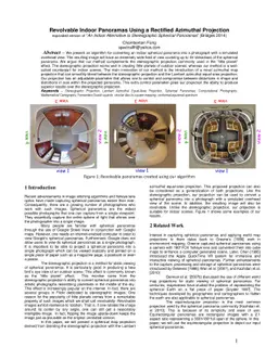 Revolvable Indoor Panoramas Using a Rectified Azimuthal Projection