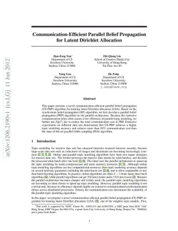 Communication-Efficient Parallel Belief Propagation for Latent Dirichlet
  Allocation