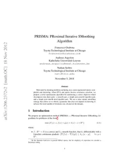 PRISMA: PRoximal Iterative SMoothing Algorithm