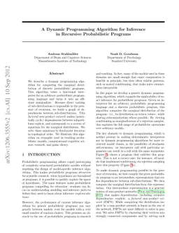 A Dynamic Programming Algorithm for Inference in Recursive Probabilistic
  Programs