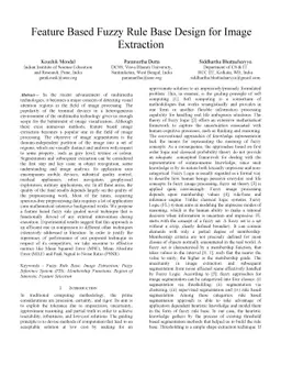 Feature Based Fuzzy Rule Base Design for Image Extraction