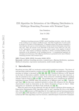 EM Algorithm for Estimation of the Offspring Distribution in Multitype
  Branching Processes with Terminal Types