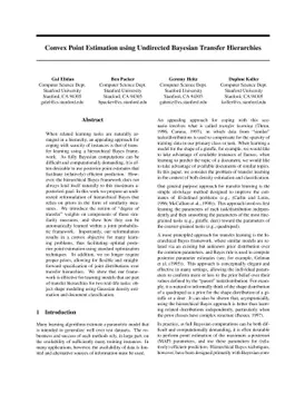 Convex Point Estimation using Undirected Bayesian Transfer Hierarchies