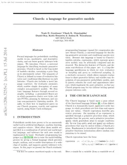 Church: a language for generative models