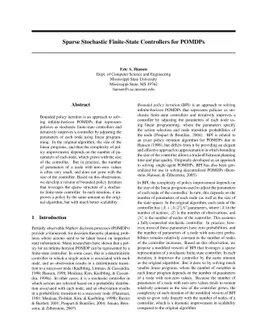 Sparse Stochastic Finite-State Controllers for POMDPs