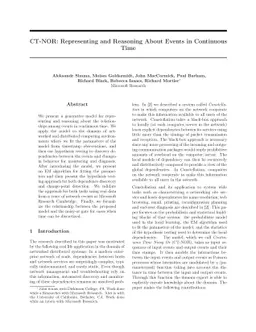 CT-NOR: Representing and Reasoning About Events in Continuous Time