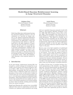 Model-Based Bayesian Reinforcement Learning in Large Structured Domains