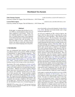 Distributed Tree Kernels