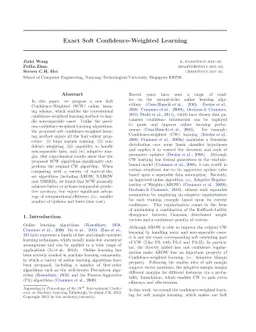 Exact Soft Confidence-Weighted Learning