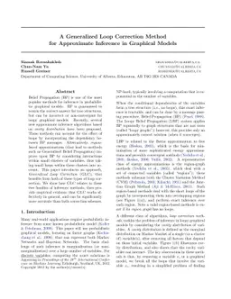 A Generalized Loop Correction Method for Approximate Inference in
  Graphical Models