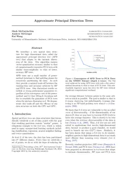 Approximate Principal Direction Trees