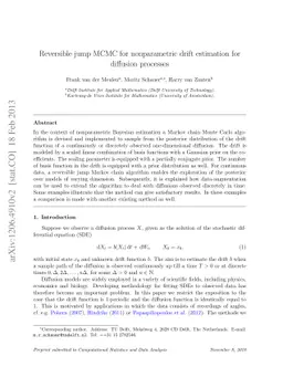 Reversible jump MCMC for nonparametric drift estimation for diffusion
  processes