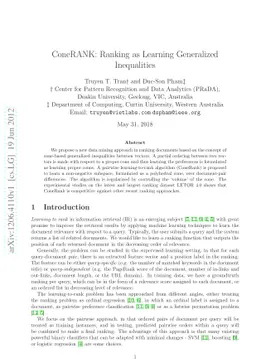 ConeRANK: Ranking as Learning Generalized Inequalities