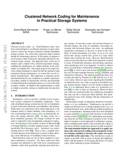 Clustered Network Coding for Maintenance in Practical Storage Systems