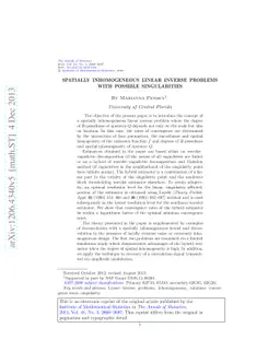 Spatially inhomogeneous linear inverse problems with possible
  singularities