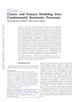 Cluster and Feature Modeling from Combinatorial Stochastic Processes