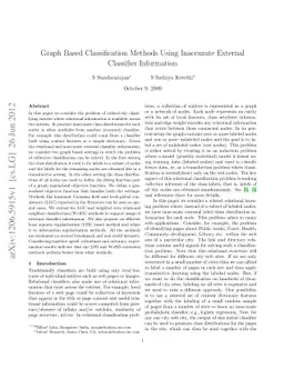 Graph Based Classification Methods Using Inaccurate External Classifier
  Information