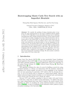 Bootstrapping Monte Carlo Tree Search with an Imperfect Heuristic