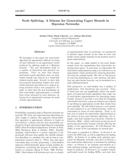 Node Splitting: A Scheme for Generating Upper Bounds in Bayesian
  Networks