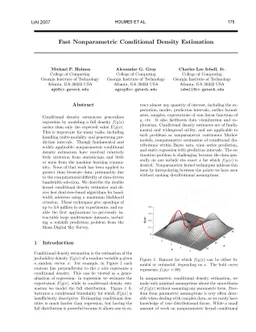 Fast Nonparametric Conditional Density Estimation