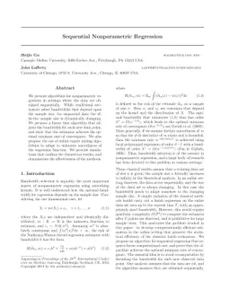 Sequential Nonparametric Regression