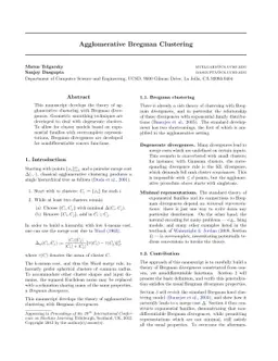 Agglomerative Bregman Clustering