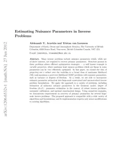Estimating Nuisance Parameters in Inverse Problems