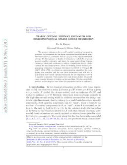 Nearly optimal minimax estimator for high-dimensional sparse linear
  regression