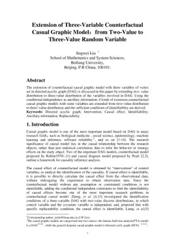 Extension of Three-Variable Counterfactual Casual Graphic Model: from
  Two-Value to Three-Value Random Variable