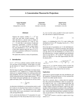 A concentration theorem for projections