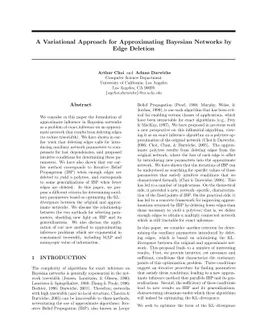 A Variational Approach for Approximating Bayesian Networks by Edge
  Deletion