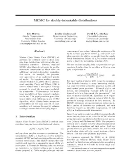 MCMC for doubly-intractable distributions