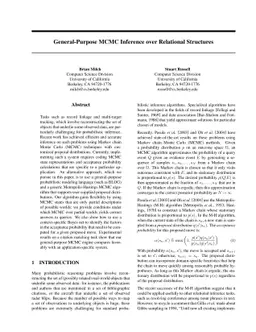 General-Purpose MCMC Inference over Relational Structures