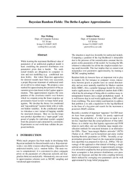 Bayesian Random Fields: The Bethe-Laplace Approximation