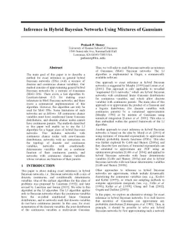 Inference in Hybrid Bayesian Networks Using Mixtures of Gaussians
