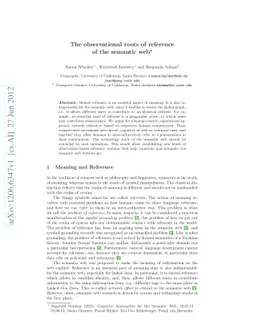 The observational roots of reference of the semantic web