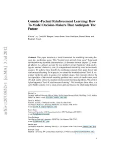 Counter-Factual Reinforcement Learning: How to Model Decision-Makers
  That Anticipate The Future