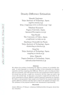 Density-Difference Estimation