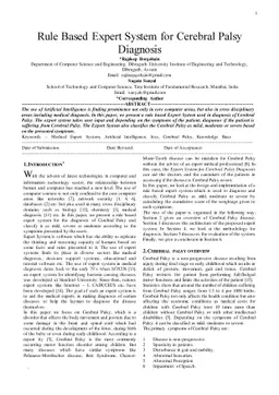 Rule Based Expert System for Cerebral Palsy Diagnosis