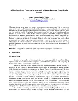 A Distributed and Cooperative Approach to Botnet Detection Using Gossip
  Protocol
