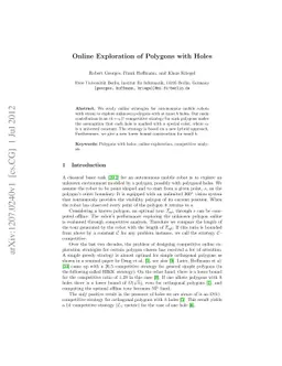 Online Exploration of Polygons with Holes