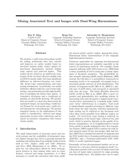 Mining Associated Text and Images with Dual-Wing Harmoniums