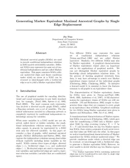 Generating Markov Equivalent Maximal Ancestral Graphs by Single Edge
  Replacement