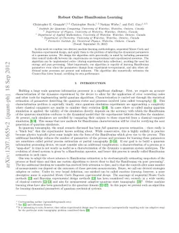 Robust Online Hamiltonian Learning