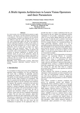 A Multi-Agents Architecture to Learn Vision Operators and their
  Parameters