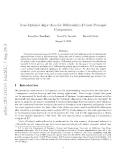Near-Optimal Algorithms for Differentially-Private Principal Components