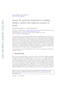 About the posterior distribution in hidden Markov models with unknown
  number of states