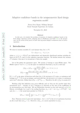 Adaptive confidence bands in the nonparametric fixed design regression
  model