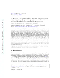 A robust, adaptive M-estimator for pointwise estimation in
  heteroscedastic regression