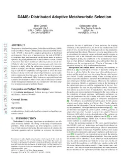 DAMS: Distributed Adaptive Metaheuristic Selection